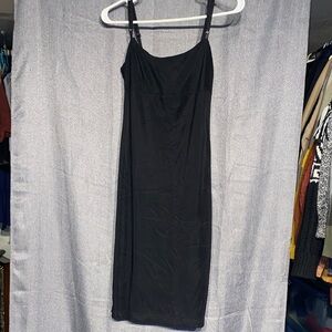 Vintage City Triangles Elegant Black Midi Dress